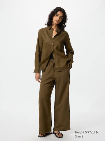 Повседневные брюки из льняной смеси- Заказать в России