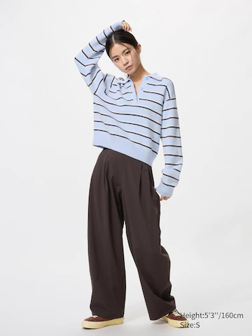 Ультра стайлинг брюки с широким кроем (короткие)- Заказать в России