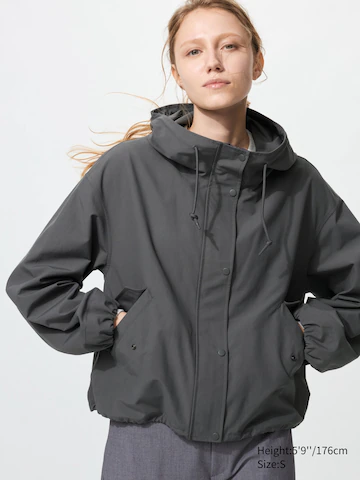 Хлопковый куртка-парка короткая смешанного состава