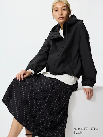 Хлопковый куртка-парка короткая смешанного состава- Заказать в России