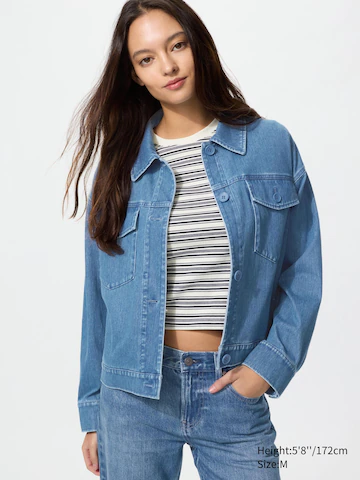 Джерси релаксированный жакет (джинс)- Заказать в России