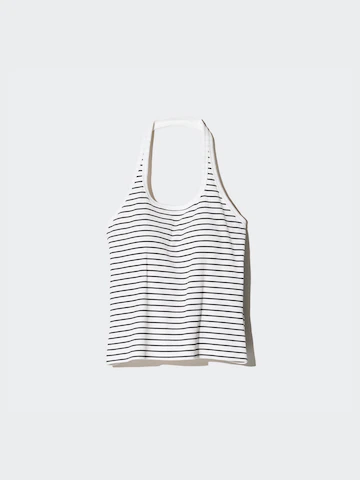 Топ на бретелях с открытой спиной и полосками- Заказать в России