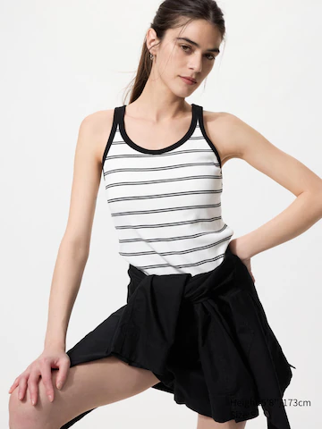 Топ-бюстье с застежкой на спине (в полоску)