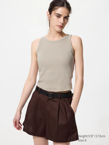 Короткий топ-бра с ребристой текстурой