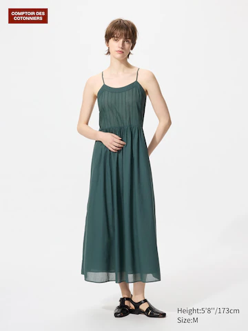 Uniqlo Хлопковое платье с длинными бретелями