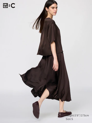Uniqlo Юбка макси из атласа