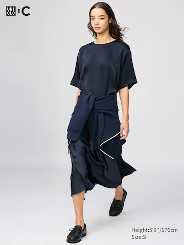 Uniqlo Юбка макси из атласа