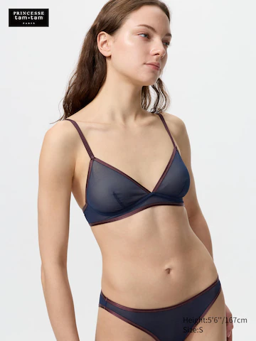 Беспроводной бюстгальтер (сетка, цветной блок)- Заказать в России