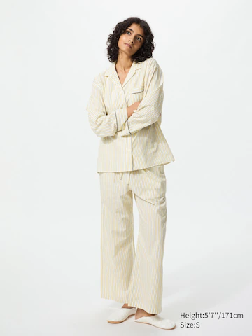 Uniqlo Хлопковая пижама с длинным рукавом