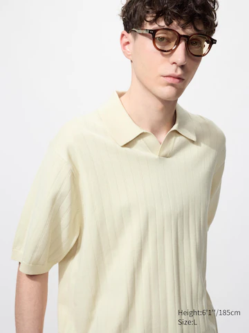 Uniqlo Поло-свитер WASHABLE KNIT SKIPPER
