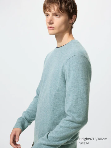 Uniqlo Кашемировый свитер с круглым вырезом 100% купить с доставкой.