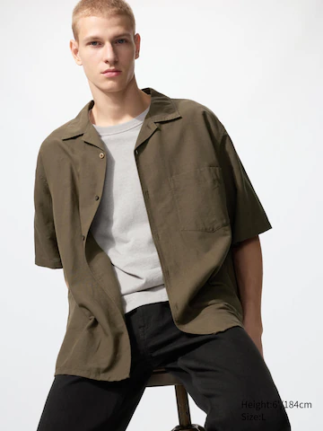 Рубашка из хлопково-леновой смеси- Заказать в России