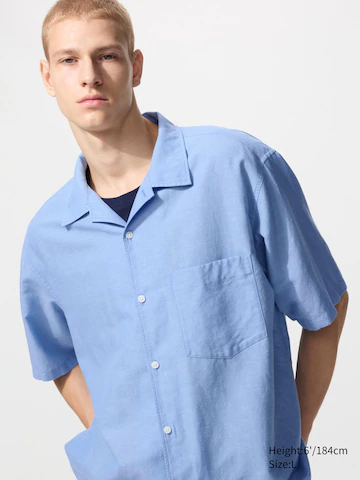 Uniqlo Рубашка из хлопково-леновой смеси купить с доставкой.