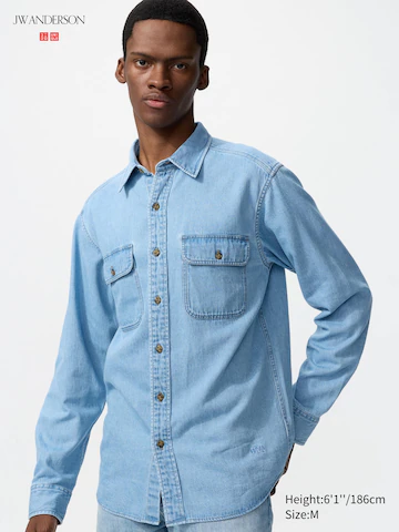 Джинсовая рубашка- Заказать в России