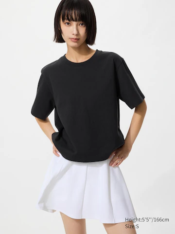 Футболка из вымытого хлопка прямого кроя