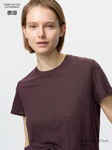 Футболка с круглым вырезом из 100% льна- Заказать в России