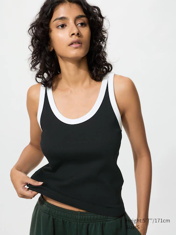 Мягкий жилет-топ с ребристой отделкой (ringer)- Заказать в России