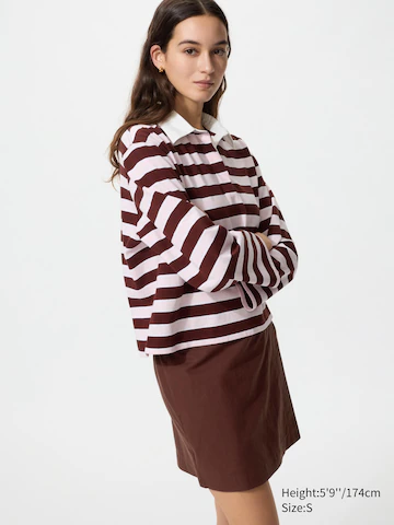 Uniqlo Юбка-шорты из льняной смеси (вино) купить с доставкой.