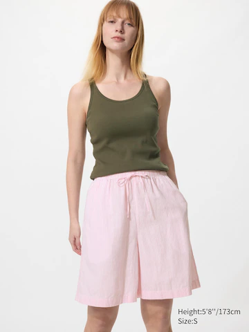 Шорты из льняной смеси (в полоску)