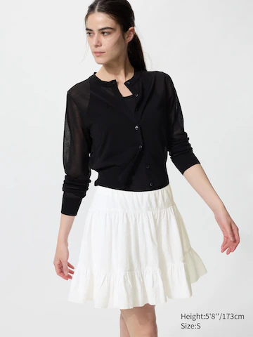 Мини-юбка seersucker объемная- Заказать в России