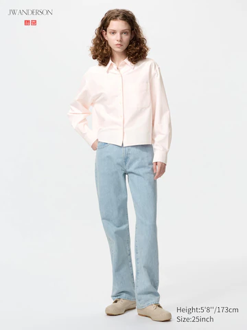 Джинсы straight long