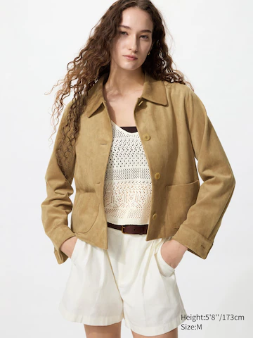 Мягкая короткая куртка из мягкой щетины