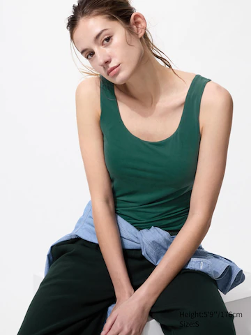 Легкий топ с корректирующим бюстгальтером airism без рукавов