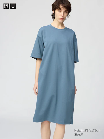 Uniqlo Платье из коллекции AIRISM COTTON с короткими рукавами