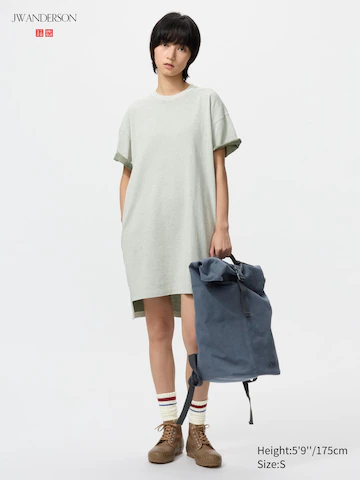 Uniqlo Платье-футболка OVERSIZED (короткий рукав, блок цветов)