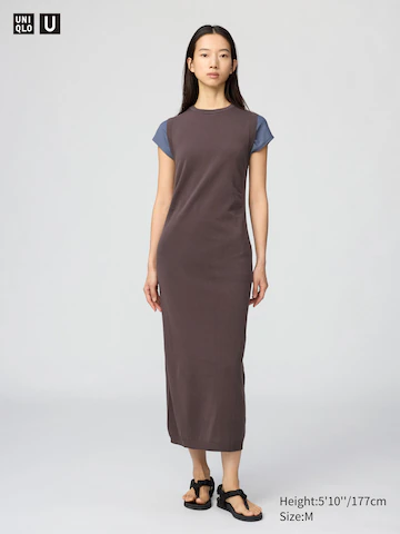 Uniqlo Платье из хлопка с объемным трикотажем 3D купить с доставкой.