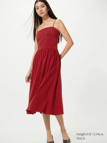 Платье-сарафан с бретелями и вшитым бюстгальтером airism cotton