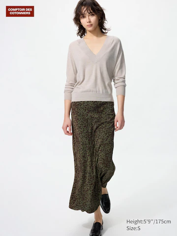 Uniqlo Юбка макси из вискозы (с принтом)