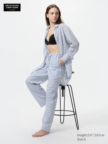 Uniqlo Длинные брюки из хлопка и вискозы