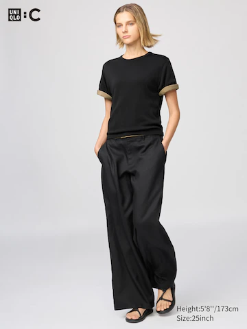 Широкие льняные брюки из премиум-класса