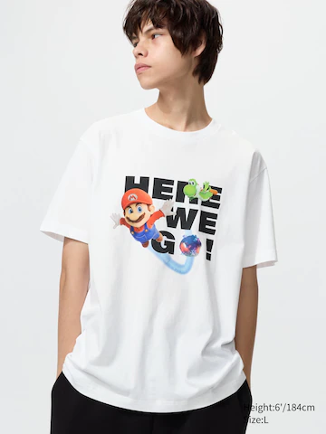 Футболка с графическим принтом the super mario galaxy movie ut