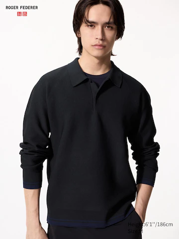 Машинная стирка поло с длинным рукавом из современного вязаного материала 3d seamless