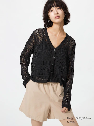 Uniqlo Кардиган с воротником а-ля крючком