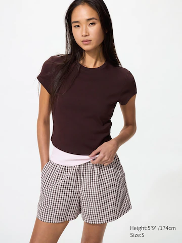 Хлопковые шорты cotton easy в клетку (розовые)- Заказать в России