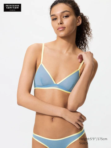 Беспроводной бюстгальтер (сетка, цветовой блок)