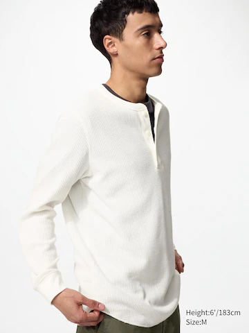 Футболка с горловиной henley из вафельной ткани- Заказать в России