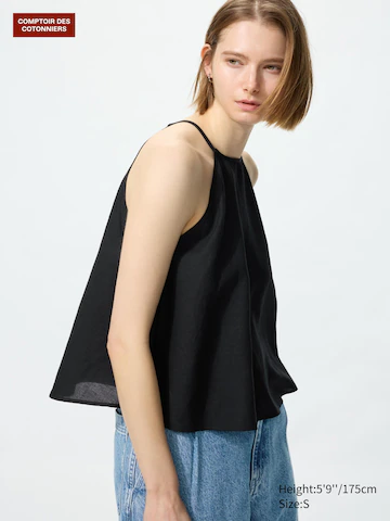 Uniqlo Топ с запахом из района и льна