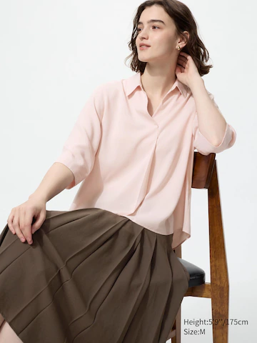 Uniqlo Блуза с воротником моряка (3/4 рукав)