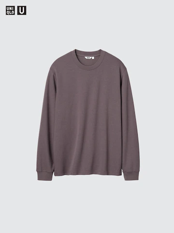 Uniqlo Футболка с длинным рукавом и полосками AIRISM из хлопка (бордовая) купить с доставкой.