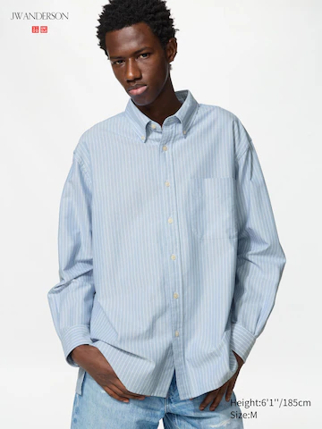Рубашка oversized oxford (в полоску)