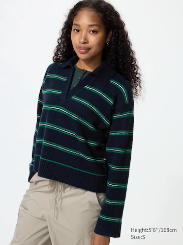 Джемпер soufflé yarn skipper polo (в полоску)