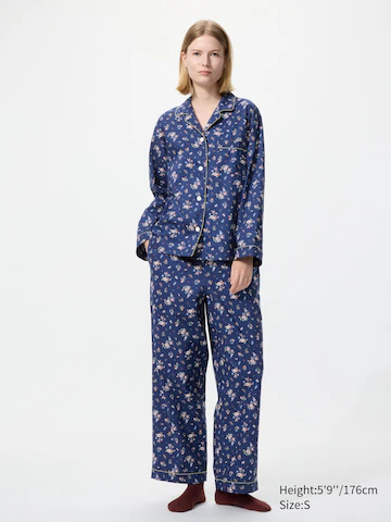 Uniqlo Хлопковые пижамы (с принтом, длинный рукав)