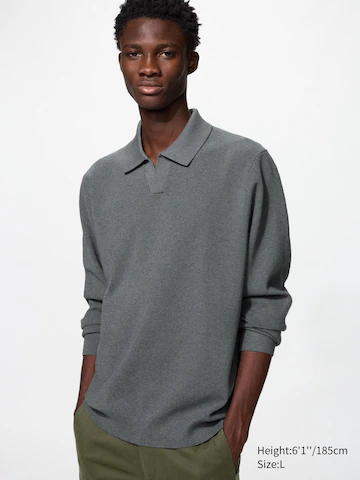 Джемпер с воротником-стойкой и пуговицами washable milano ribbed skipper polo