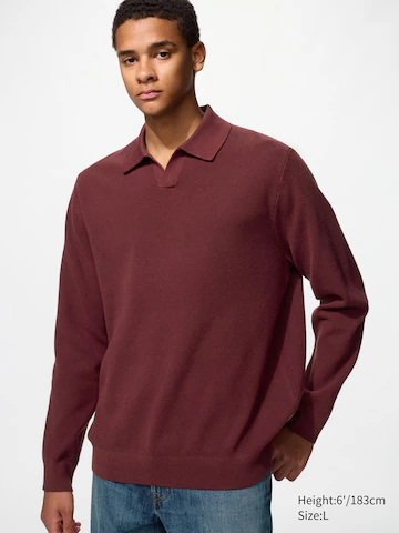 Джемпер с воротником-стойкой и пуговицами washable milano ribbed skipper polo