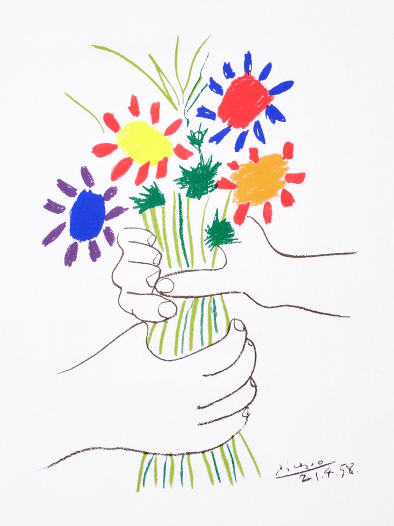 Футболка с графическим принтом peace for all (pablo picasso)