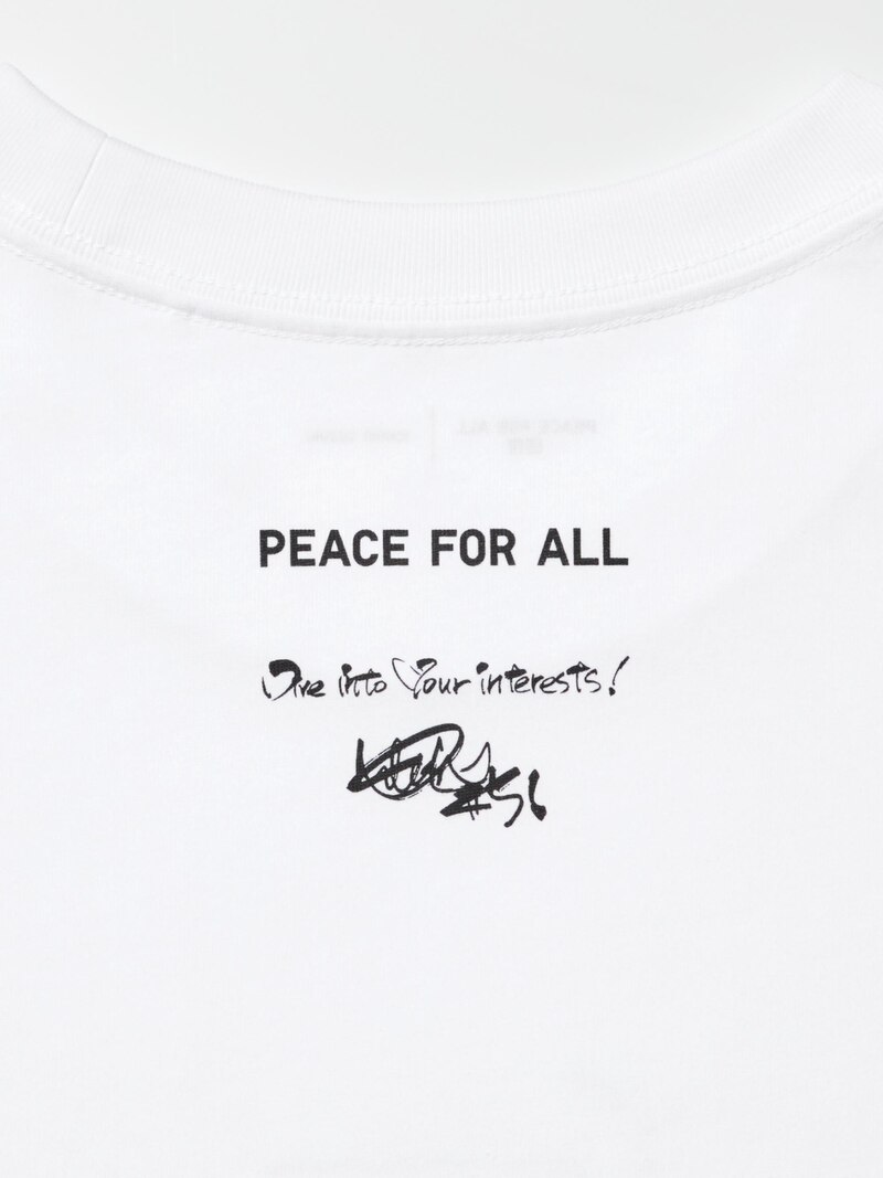 Графическая футболка peace for all (ичиро судзуки)